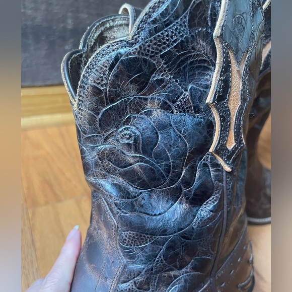 Ariat Dahlia Women's Western Leather Boot, Chocolate Floral, Size 9 B - Picture 7 of 8